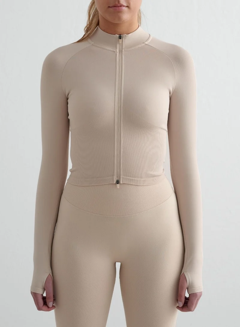 Clay Shape Seamless Zip Jacket