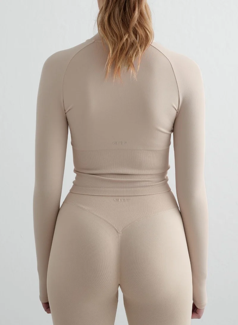 Clay Shape Seamless Zip Jacket