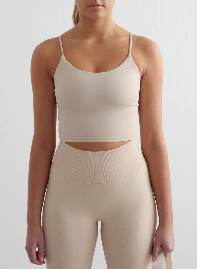 Clay Shape Seamless Strap Singlet