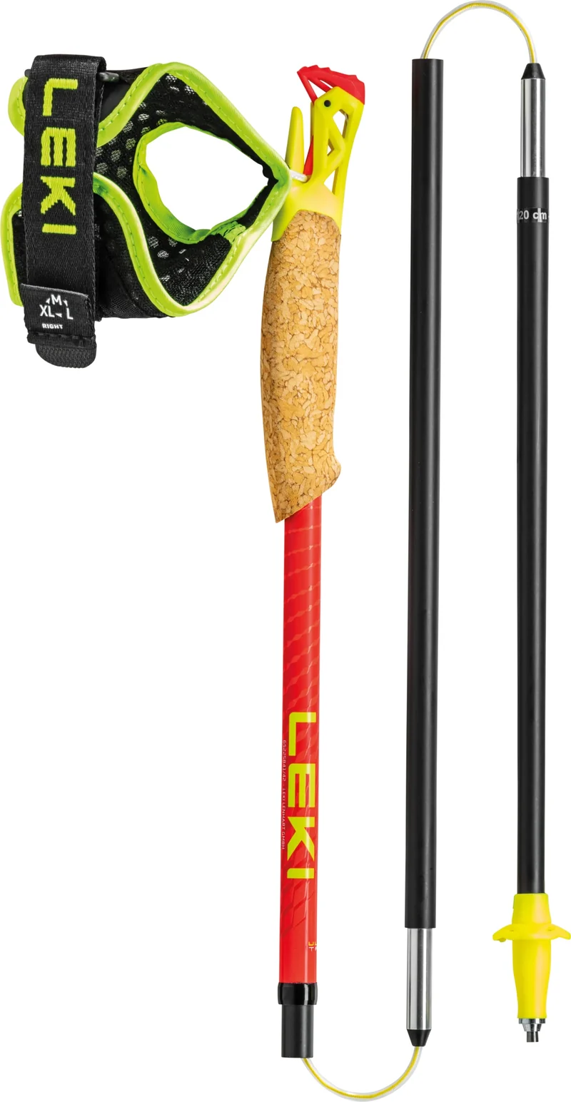 Leki ULTRATRAIL FX. ONE Trailrunningstöcke bright red-neonyellow-natural carbon Unisex