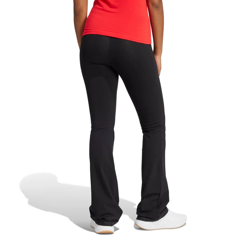 Essentials Small Logo Flared Tight Damen-schwarz