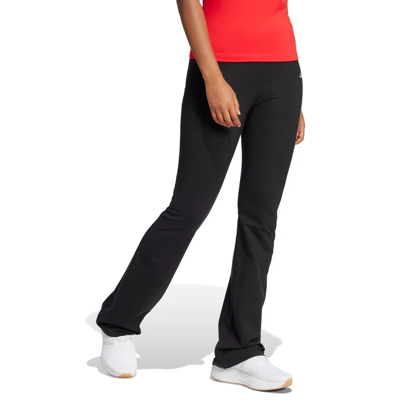 Essentials Small Logo Flared Tight Damen-schwarz