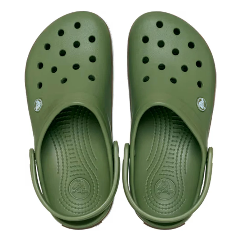 Crocband Gum Clog Badelatschen Herren - oliv, beige