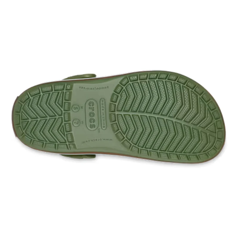 Crocband Gum Clog Badelatschen Herren - oliv, beige