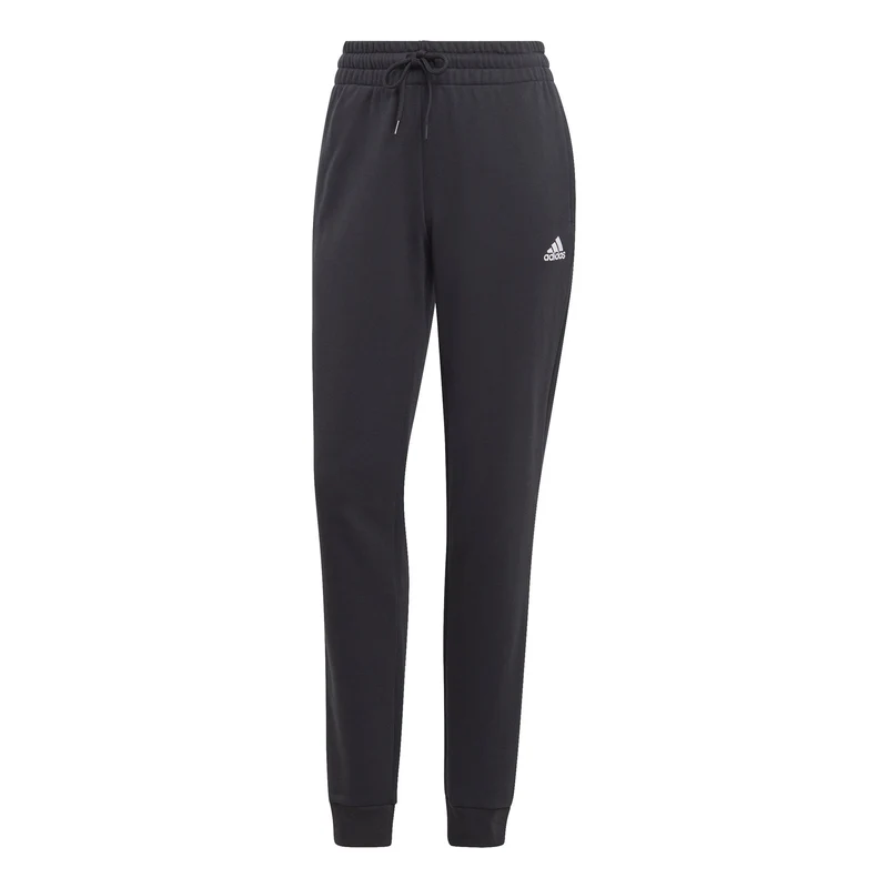 Essentials Linear French Terry Cuffed Trainingshose Damen-Schwarz,Weiß
