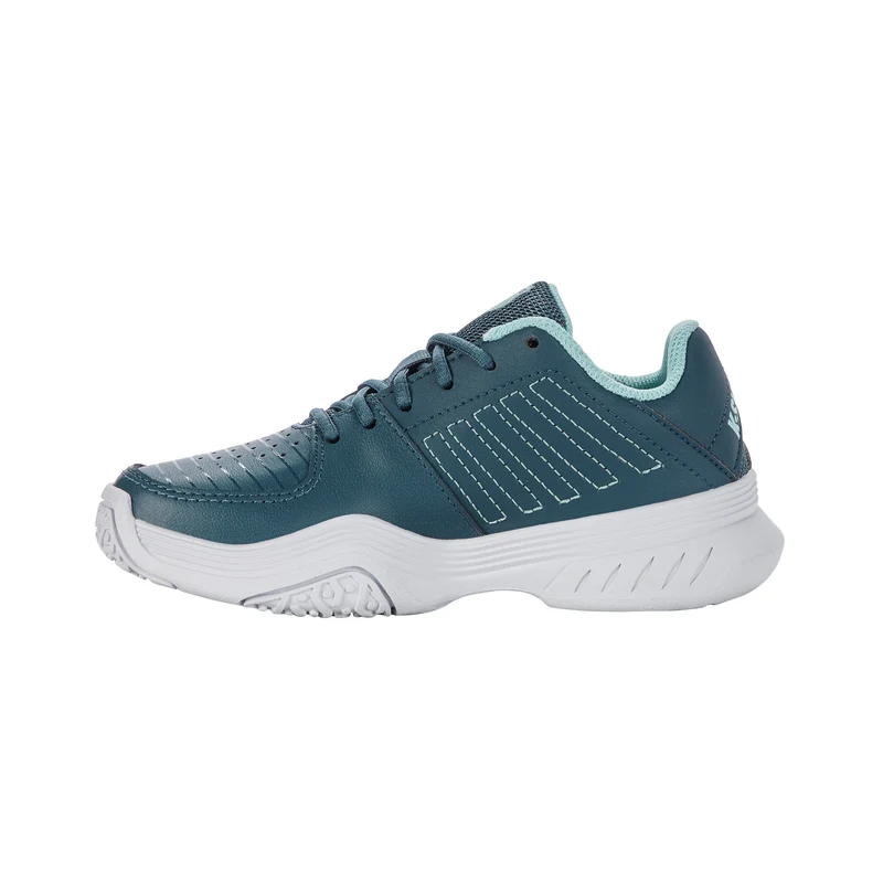Court Express Omni Allcourtschuh Kinder-Petrol,Weiß