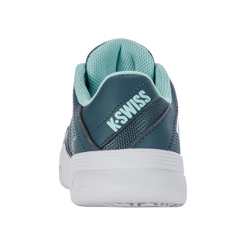 Court Express Omni Allcourtschuh Kinder-Petrol,Weiß