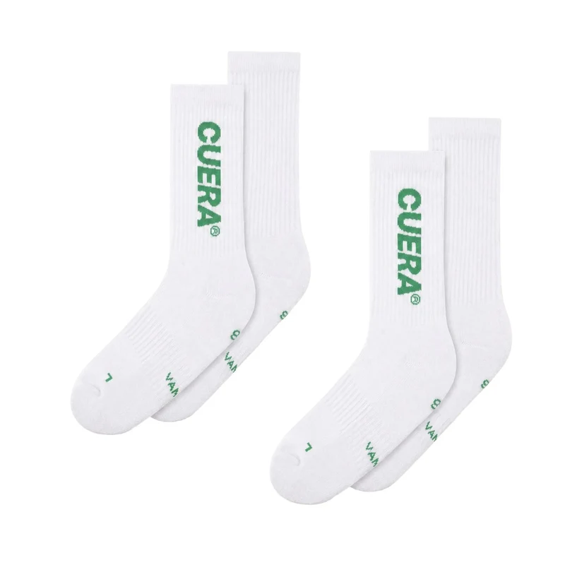 Cuera Padel Socks (2 Pack) White/Green