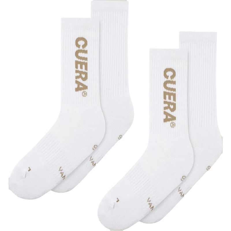 Cuera Padel Socks (2 Pack) White/Walnut