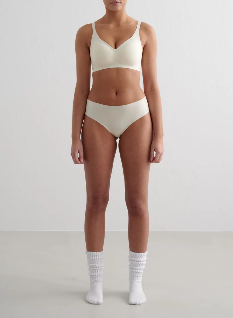 Almond White Soft Bra