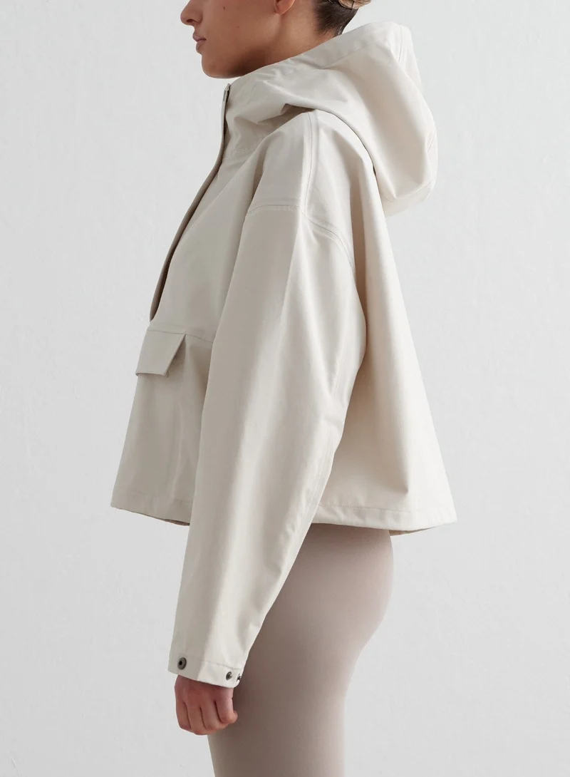 Clay Cropped Waterproof Anorak