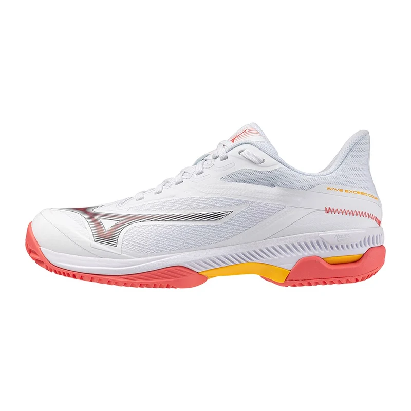 Mizuno Tennisschoen Padelschoen Wave Exceed Court CC Dames Wit Oranje