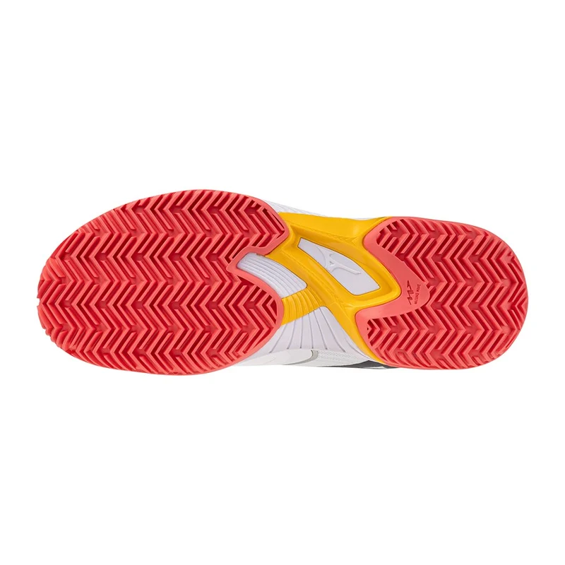 Mizuno Tennisschoen Padelschoen Wave Exceed Court CC Dames Wit Oranje