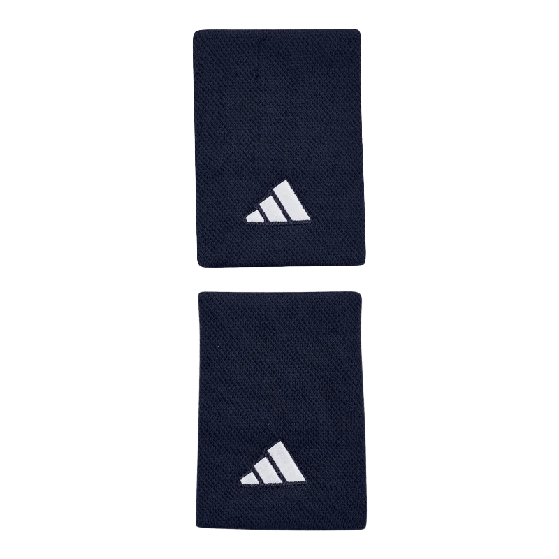 Muñequeras Adidas Largas Azul Marino Logo Grande