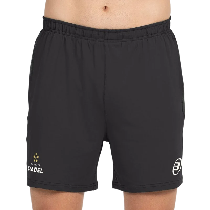 Pantalón Corto Bullpadel Preux Premier Padel Negro 2026