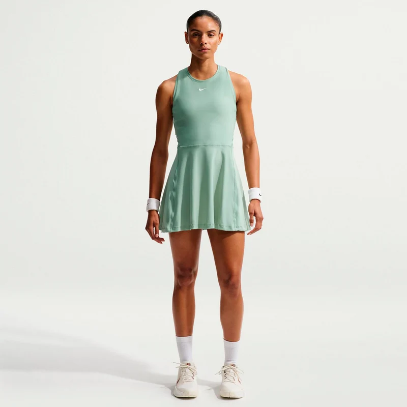 Dri-FIT Victory Kleid Damen - graugrün, weiß