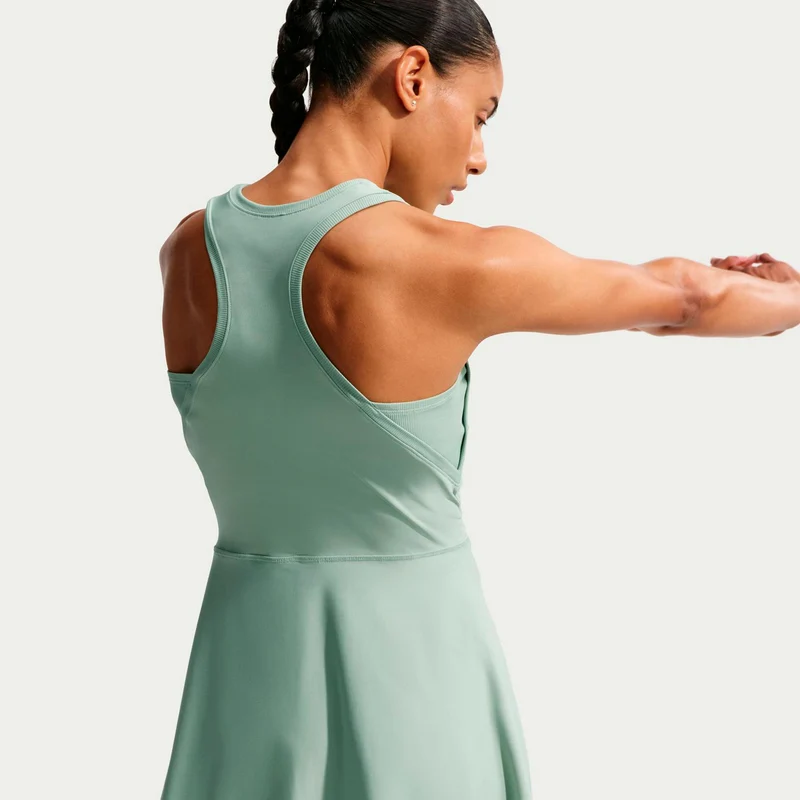 Dri-FIT Victory Kleid Damen - graugrün, weiß