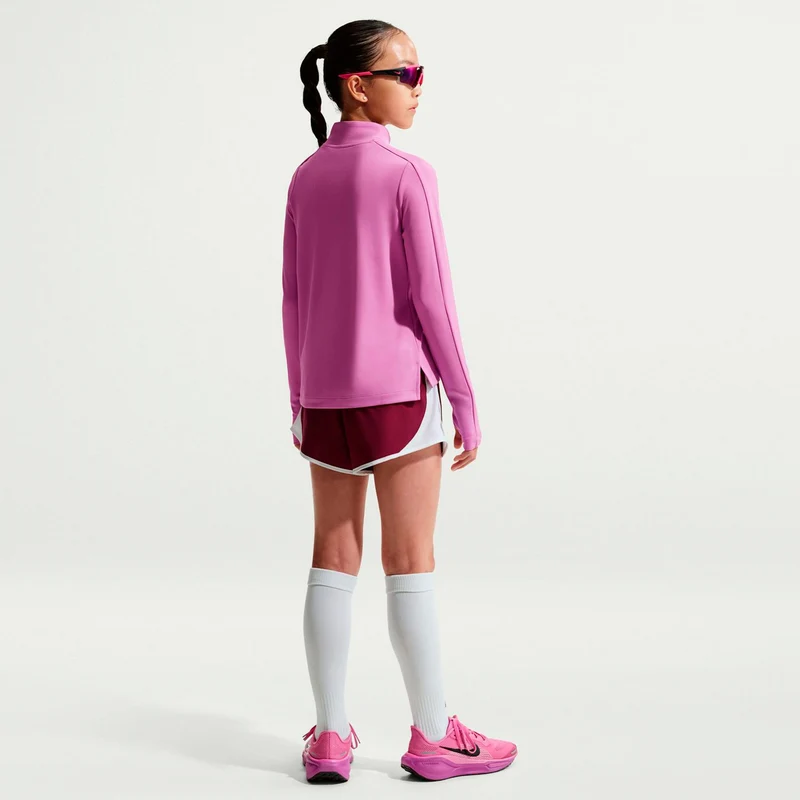 Dri-Fit Half-Zip Longsleeve Mädchen-flieder, weiß