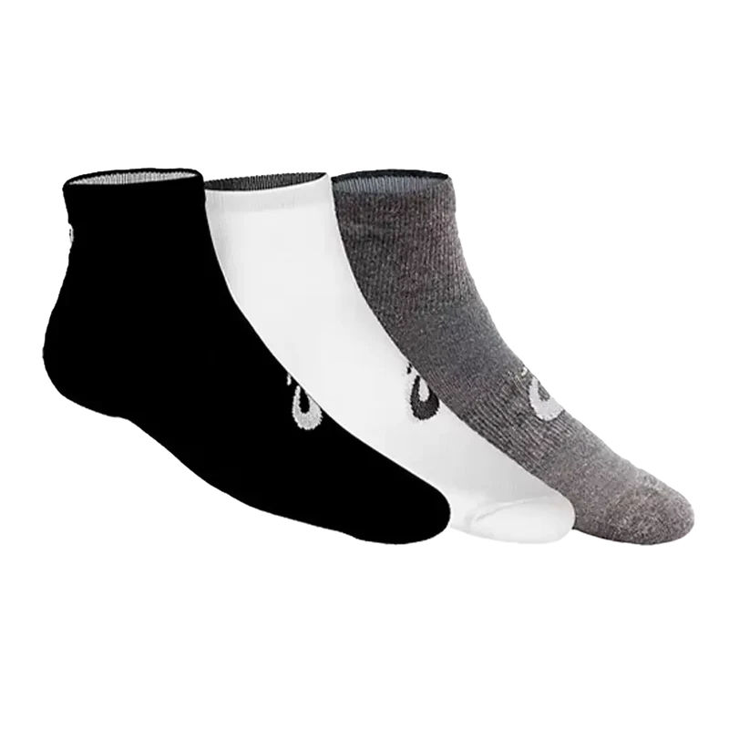 Calcetines Asics Quarter Blanco/Negro/Gris (Pack x3)