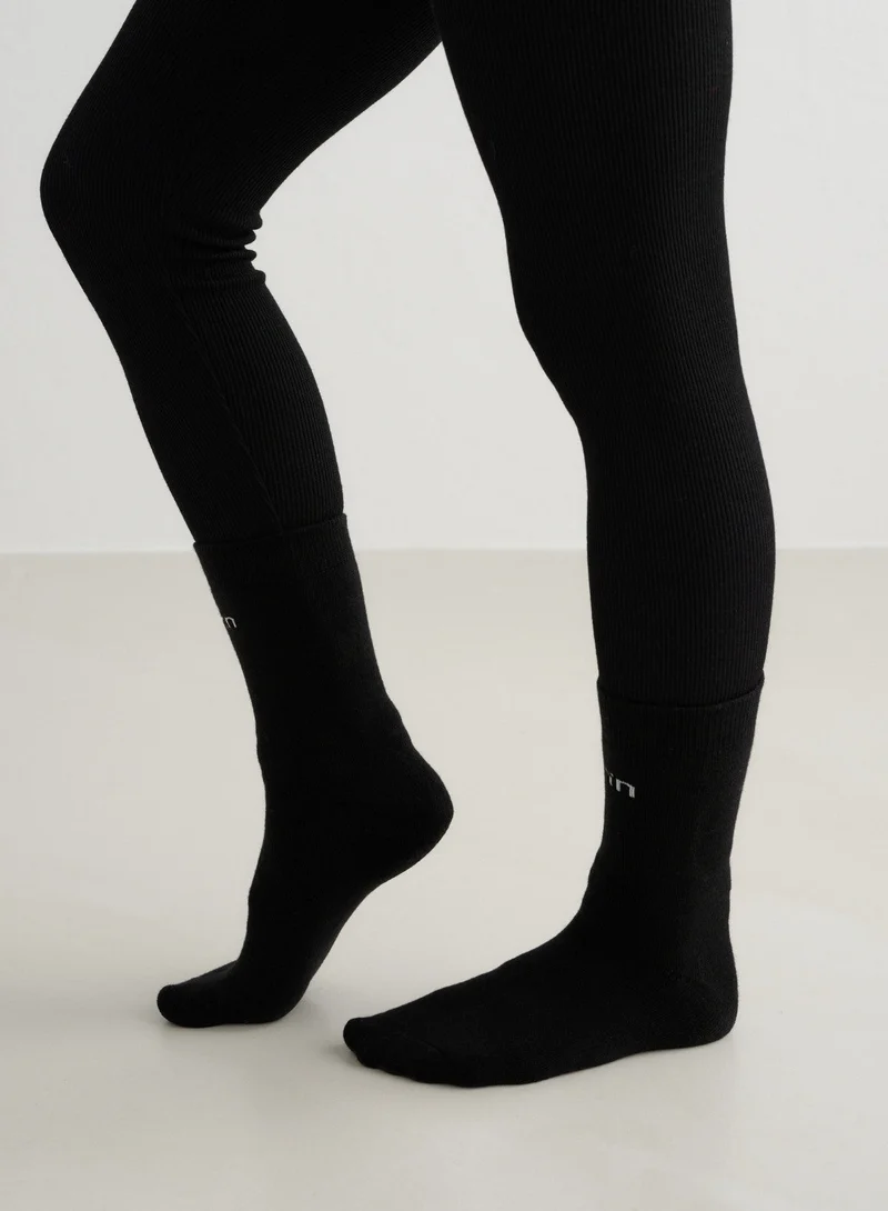 Black Thermo Wool Sock