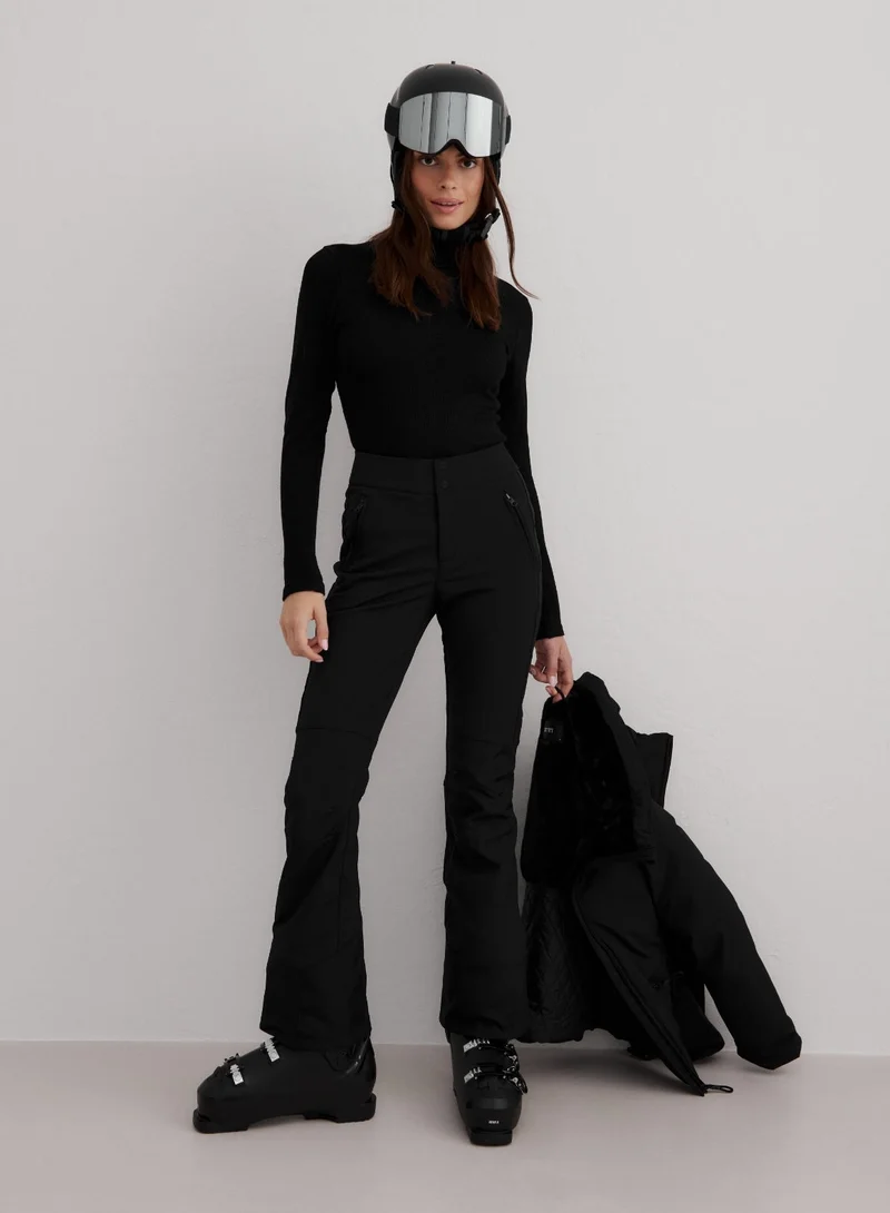Black Stretch Thermo Pants