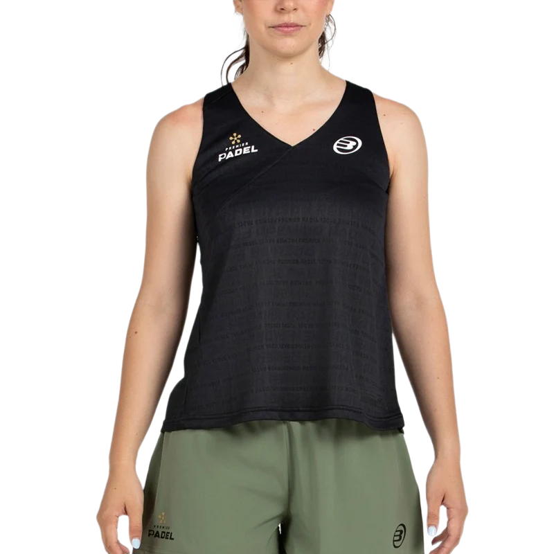 Camiseta Bullpadel Piura Negro Mujer 2026
