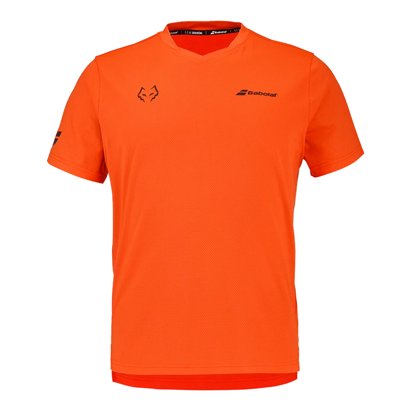 Camiseta Babolat Crew Neck Tee Red Orange 2026 J. Lebrón