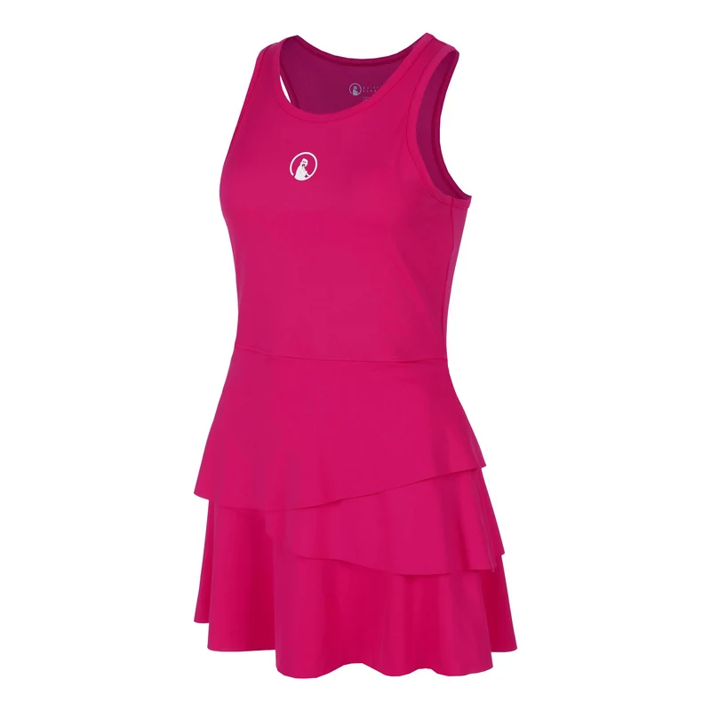 Create Flounce Kleid Damen-Pink,Weiß