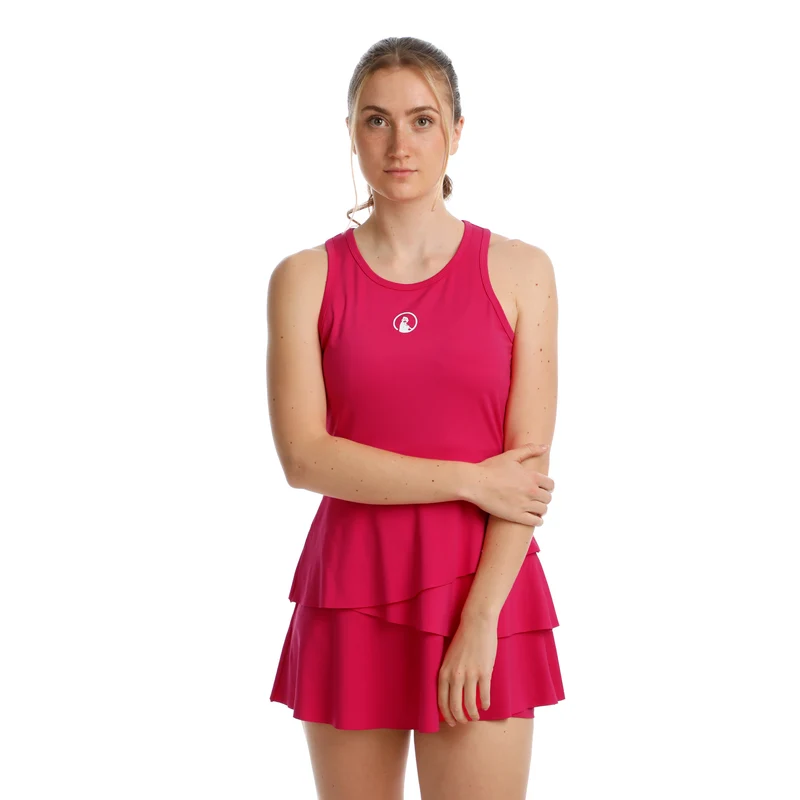 Create Flounce Kleid Damen-Pink,Weiß