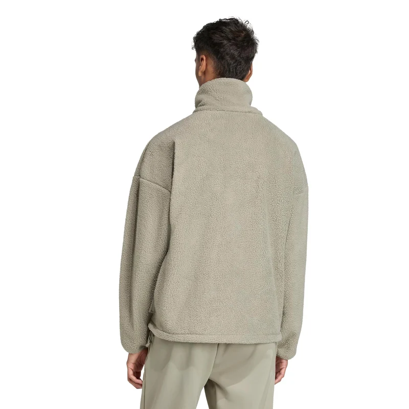Fleece Full-Zip Trainingsjacke Herren-beige