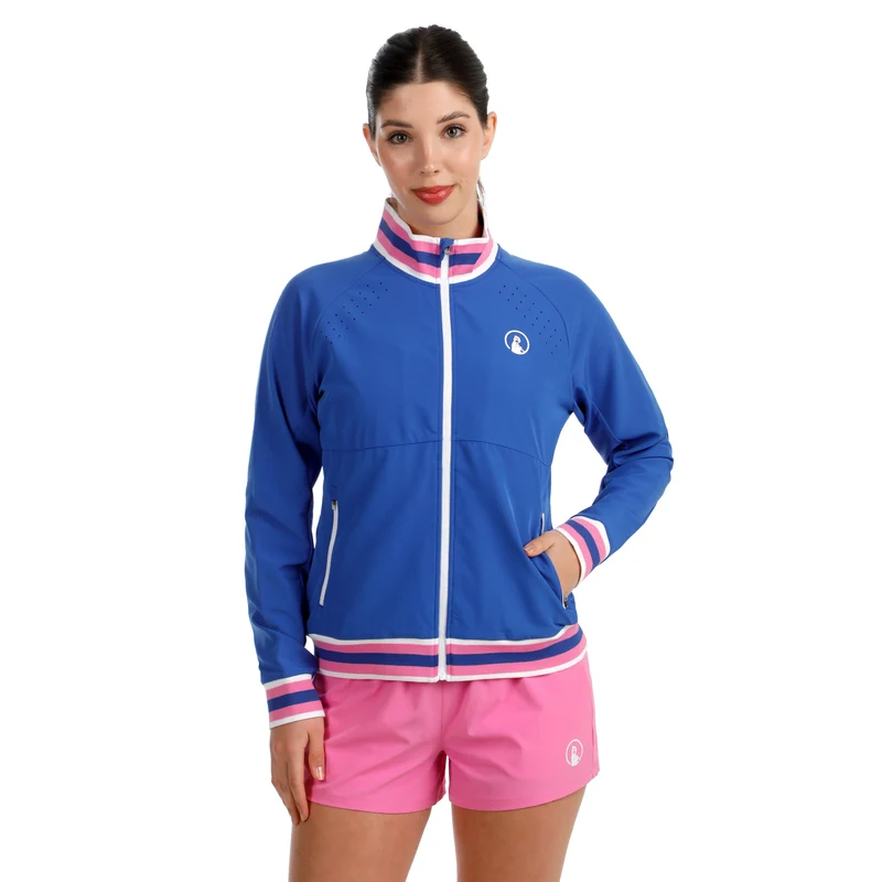 Tipping Trainingsjacke Damen - blau, weiß