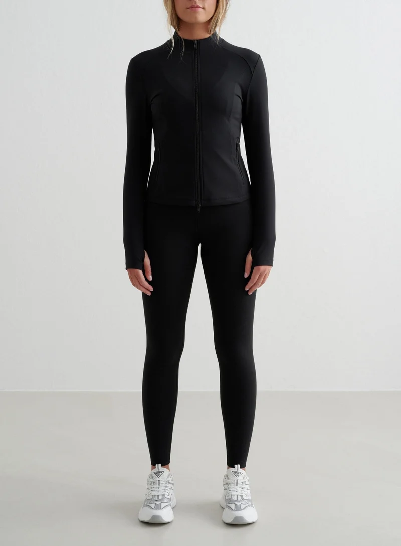 Black Sense Zip Jacket