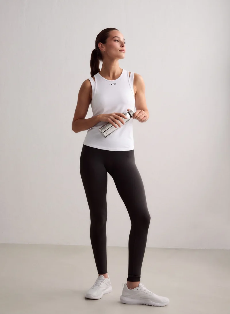 White Soft Basic Singlet