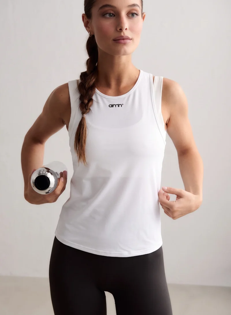 White Soft Basic Singlet
