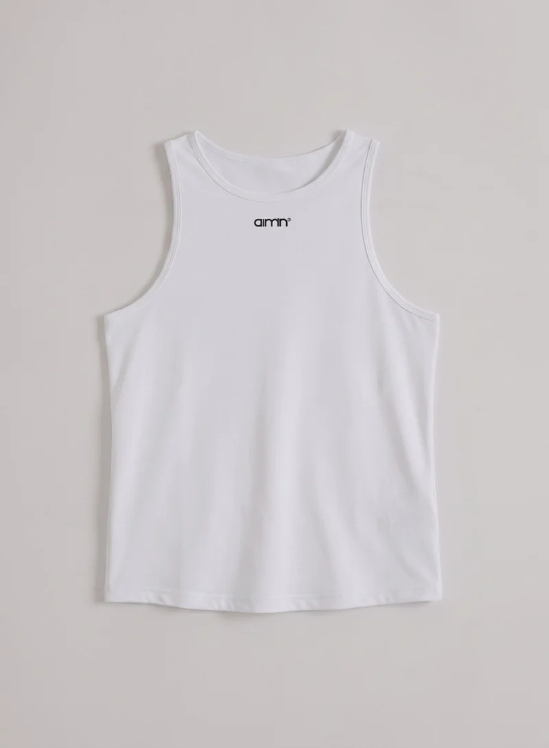 White Soft Basic Singlet