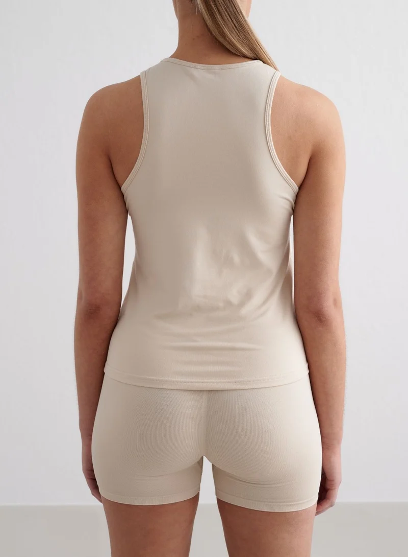 Café Au Lait Soft Basic Singlet