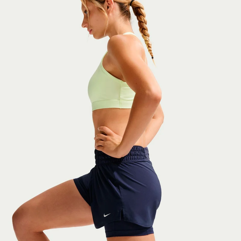 Dri-Fit One Mid Rise 2in1 3in Shorts Damen-dunkelblau, weiß