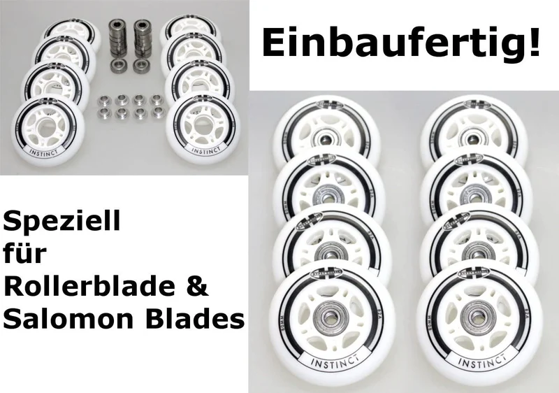Hyper INSTINCT Rollenset 80mm/82A - ABEC9 + 8mm Spacer