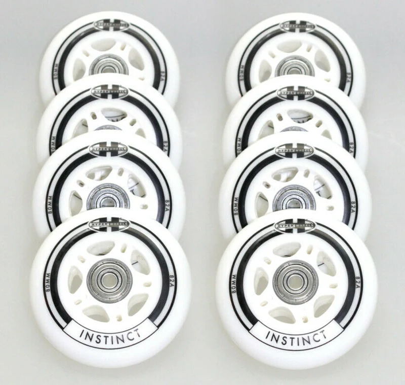 Hyper INSTINCT Rollenset 80mm/82A - ABEC9 + 6mm Spacer