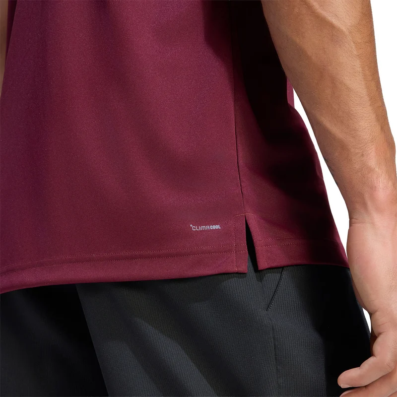 Adidas Club 3-Stripe Tee Maroon