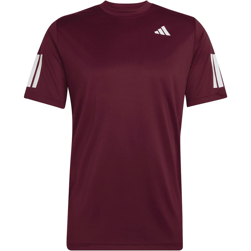 Adidas Club 3-Stripe Tee Maroon