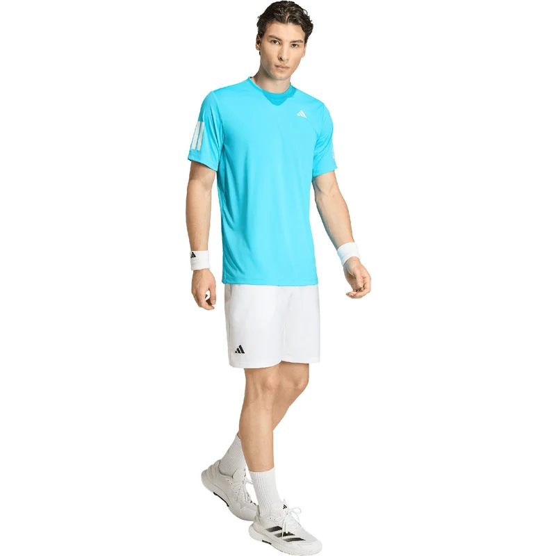 Adidas Club 3-Stripe Tee Signal Cyan