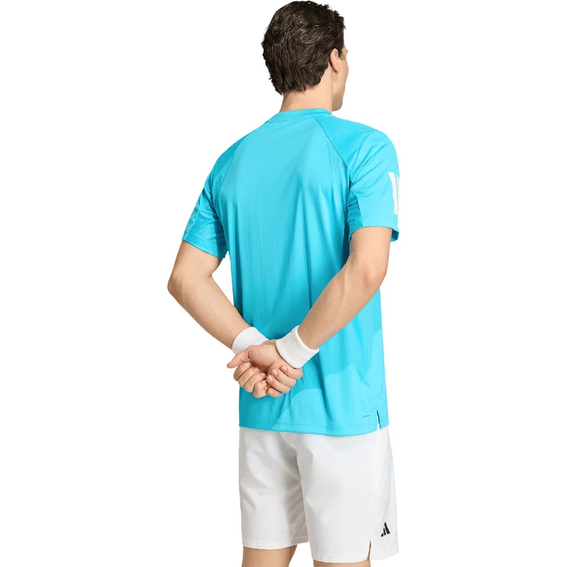 Adidas Club 3-Stripe Tee Signal Cyan
