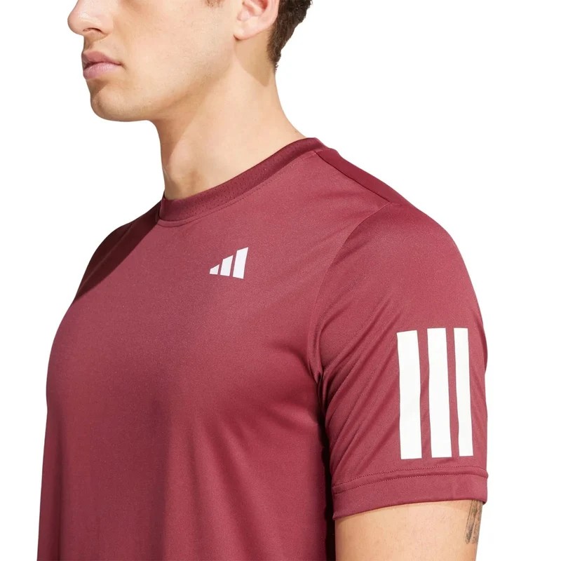 Adidas Club 3-Stripes T-Shirt Burgundy