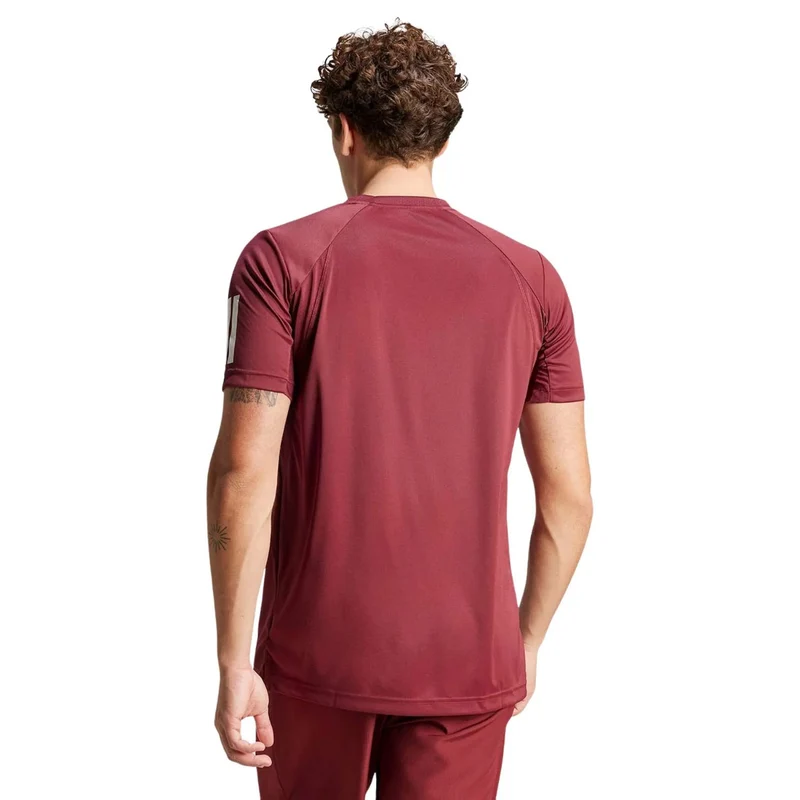 Adidas Club 3-Stripes T-Shirt Burgundy