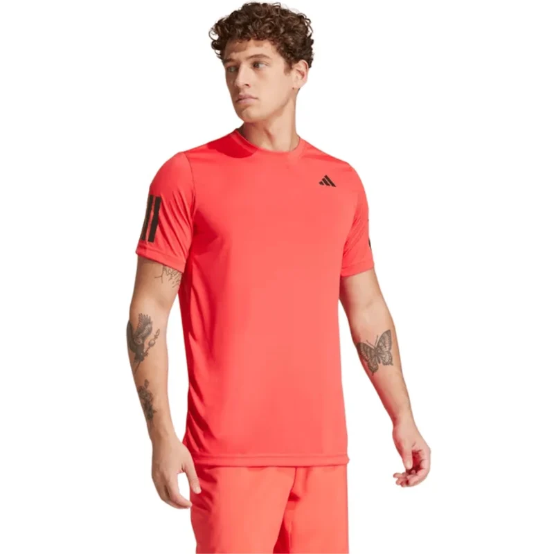 Adidas Club 3-Stripes T-Shirt Semi Lucid Red