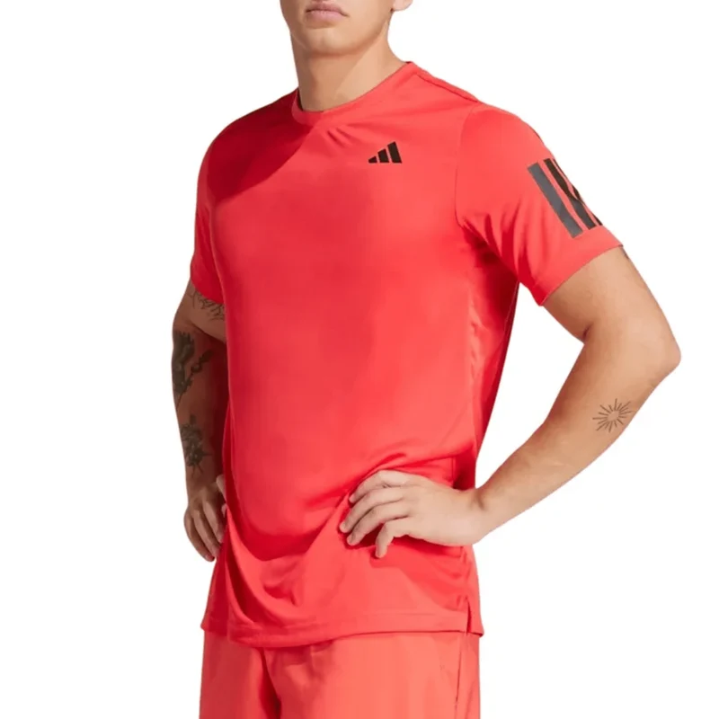 Adidas Club 3-Stripes T-Shirt Semi Lucid Red