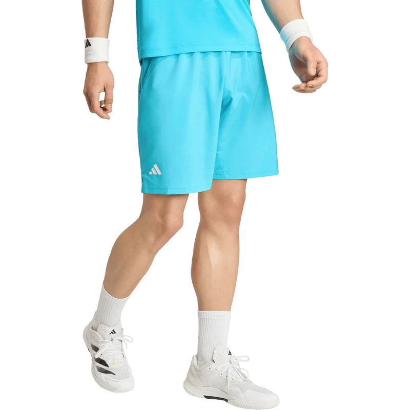 Adidas Club 3 Stripes 7 Inch Shorts Signal Cyan