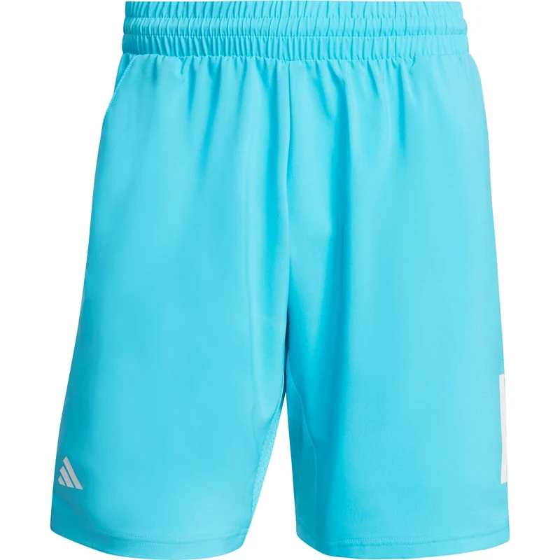 Adidas Club 3 Stripes 7 Inch Shorts Signal Cyan