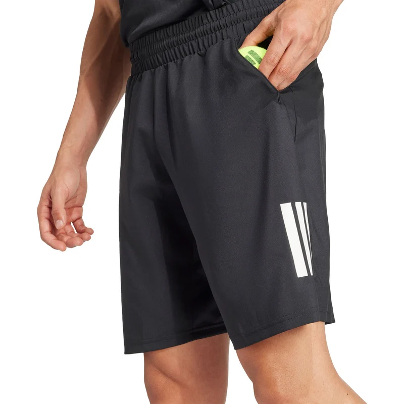 Adidas Club 3 Stripes 7 Inch Shorts Black